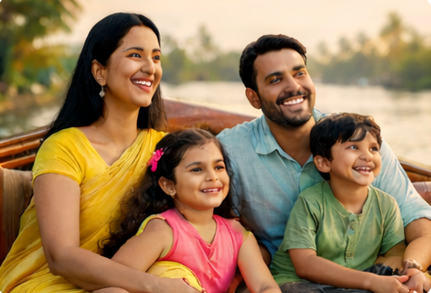 Family friendly houseboat & team outing boat service in Akalappuzha