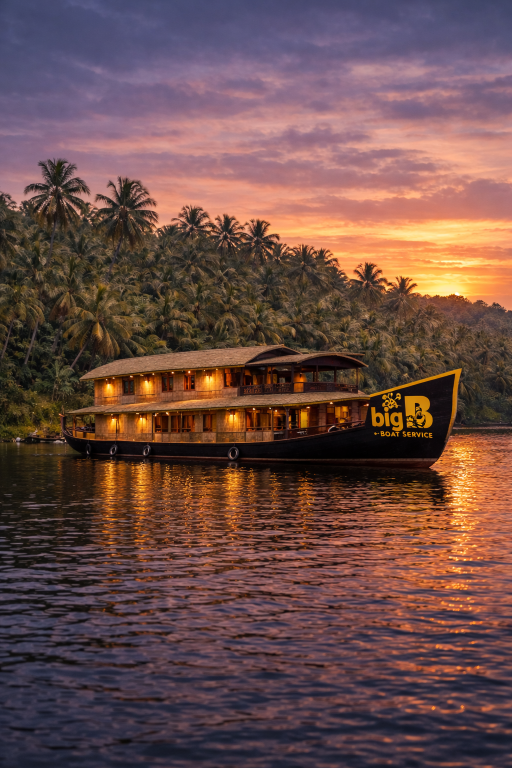 Akalappuzha backwaters scenic landscape — Kerala boat service